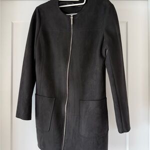 Zara Black Faux Suede Jacket